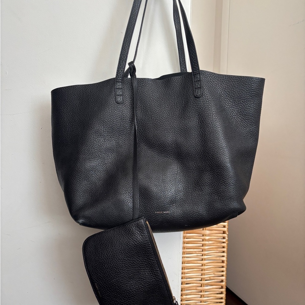 Mansur Gavriel Black Leather Tote